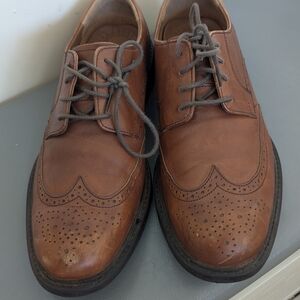Men's Brown Wingtip Dress Shoes - Classic Lace-Up